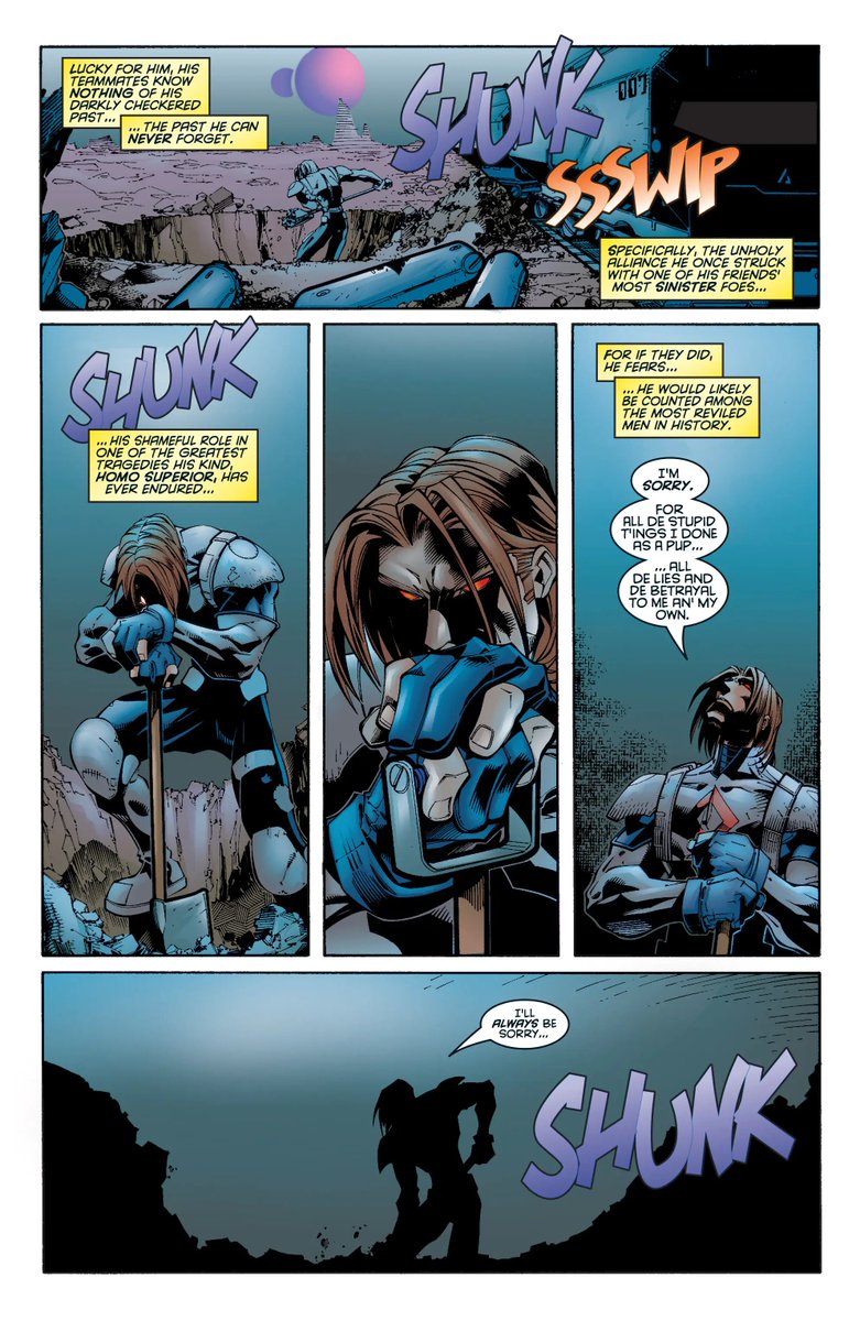senhorastrange's tweet photo. It's probably just a huge coincidence and there's nothing deeper going on here, but...

Isn't it curious how Gambit had this big, dark secret that Rogue absorbed and was so horrified by that she completely lost her mind and couldn't even process it, when before that, Remy (+) https://t.co/gkf2caEXvZ