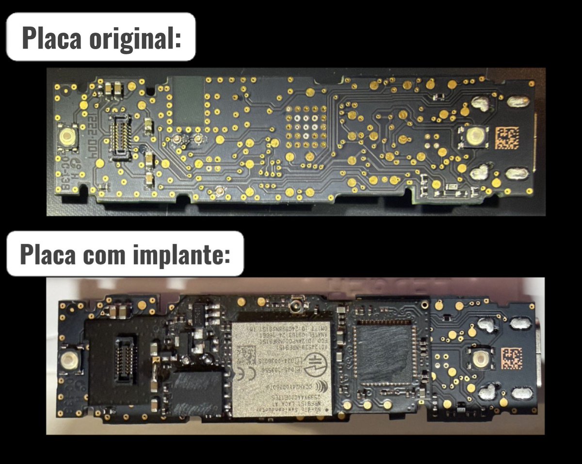 narcelio's tweet photo. VAMOS APRENDER COM OS ERROS DOS AMIGOS?

Houve um roubo de dezenas de milhões de dólares em Bitcoin por conta de carteiras Ledger Nano X sabotadas (ataque de supply chain).

O revendedor abria os dispositivos e colocava um "chupacabra", um circuito adicional que lia a tela e enviava as informações via internet pro ladrão. Na imagem abaixo (do @MagicalTux), dá pra ver a placa legítima e ela com o implante. O circuito é composto de um chip e-SIM, um outro pra espionar a tela e um IoT pra comunicar com a net (o maior deles tem 1 centímetro!).

Ataques desse tipo são antigos e muita gente já foi roubada. Mas como mitigar esse risco?

- Compre apenas de revendedores autorizados e bem recomendados. Esse tipo de ataque é muito mais comum em marketplaces aleatórios. Infelizmente neste caso parece que a loja era autorizada e confiável mas trocou de dono recentemente.

- Muitos dispositivos de carteira podem ser abertos e verificados fisicamente, como é o caso da Ledger Nano X. Dá pra abrir sem ferramentas e conferir o hardware vendo fotos no site. Você perceberia a diferença?

- Não deixe todo seu patrimônio num ponto único de falha! Um ataque nele vai te deixar sem nada.

- Não guarde muito dinheiro em um cofre barato. Se o dispositivo custou uns 100 dólares, não deixe mais que, sei lá, mil, cinco mil dólares. Não economize em segurança!

Pra valores altos, invista em segurança! Estude e experimente diferentes soluções, faça cursos, pague consultoria, converse com outros bitcoinheiros etc.