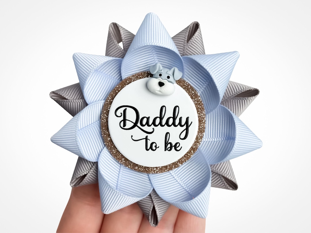 PPerceptions's tweet photo. Daddy to Be Pin | Dog Baby Shower Theme, Handmade Ribbon Flower Guest Badge by PetalPerceptions dlvr.​it/TVrtxY https://t.co/gvunuUToEK