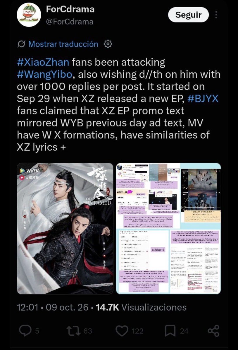 IIvetteXFXtobl's tweet photo. No es XFX quienes inventamos una canción deseándole que le pase algo malo a Yibo y no somos XFX quienes tenemos cuentas dedicadas únicamente a esparcir odio en su contra. Solo nos defendemos de los ataques constantes de MTJJ.
Cuando será el día que nos dejen en paz? https://t.co/UQTVhdysPB