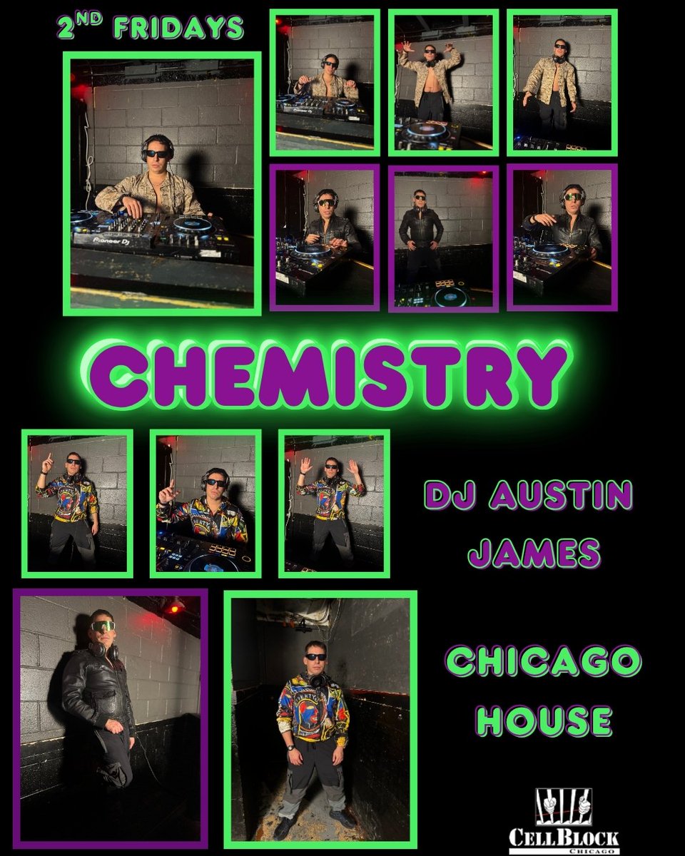 CellBlockChi's tweet photo. TONIGHT IS CHEMISTRY. House music that awakens your sensuality. Austin James promises to bring you beats and tracks that help you connect — even with someone you might never have met before.  NO COVER. FREE CLOTHES CHECK. CHEAP DRINKS.  #GETINHERE https://t.co/ruY1obgHkB