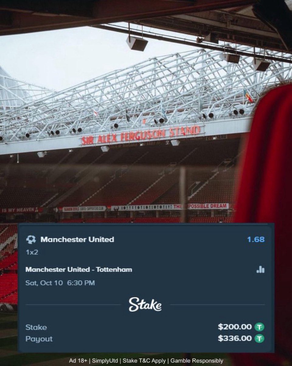 SimplyUtd's tweet photo. 🚨 Manchester United v Tottenham

⚽️ Prediction: Manchester United Win‼️ https://t.co/fLywzHY2aL