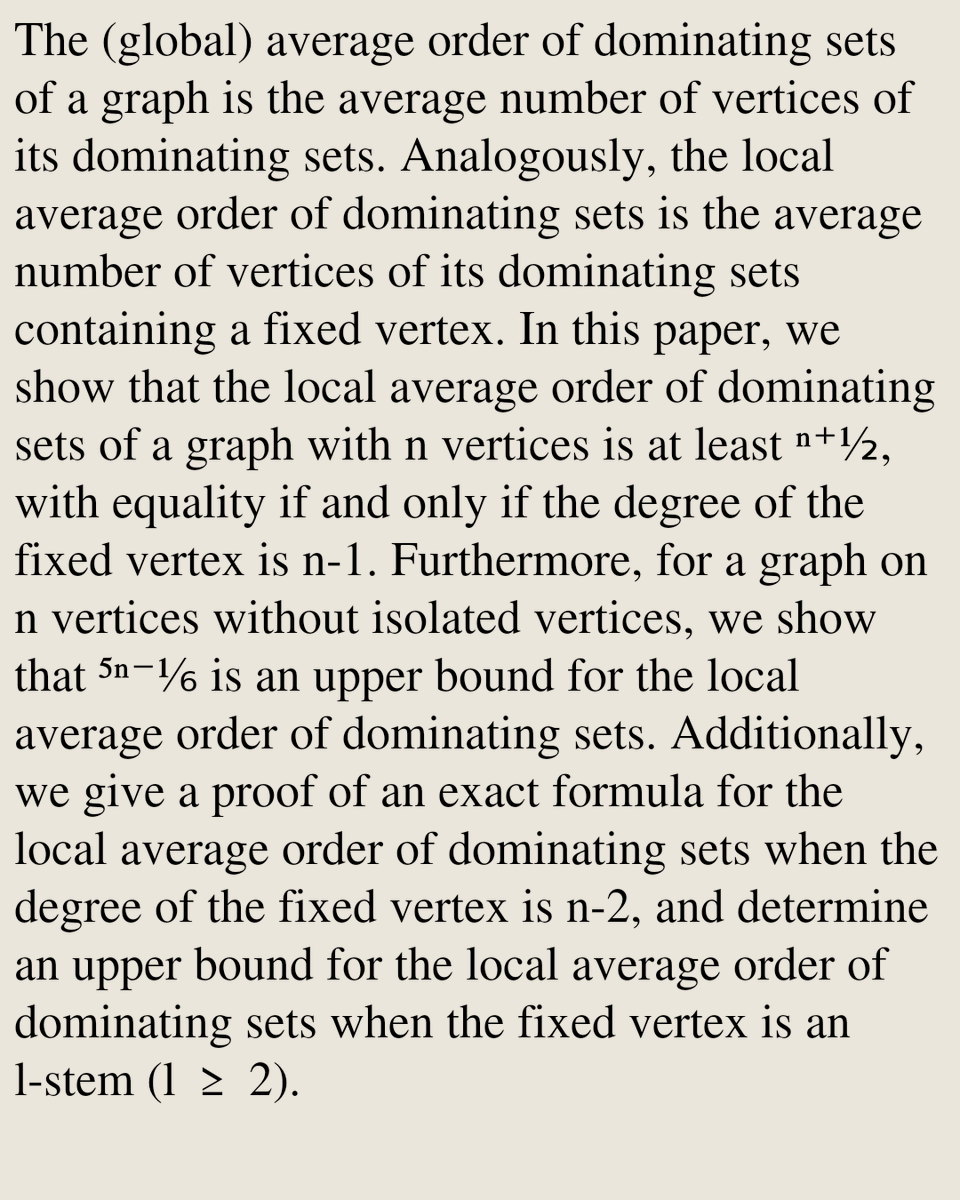 MCombinatorics's tweet photo. On the local average order of dominating sets

Tingyun Chen, Weihua He, Hong-Jian Lai, Jianping Li
https://t.co/iPgbr8yNt6 [𝚖𝚊𝚝𝚑.𝙲𝙾] https://t.co/50dwRcyS29