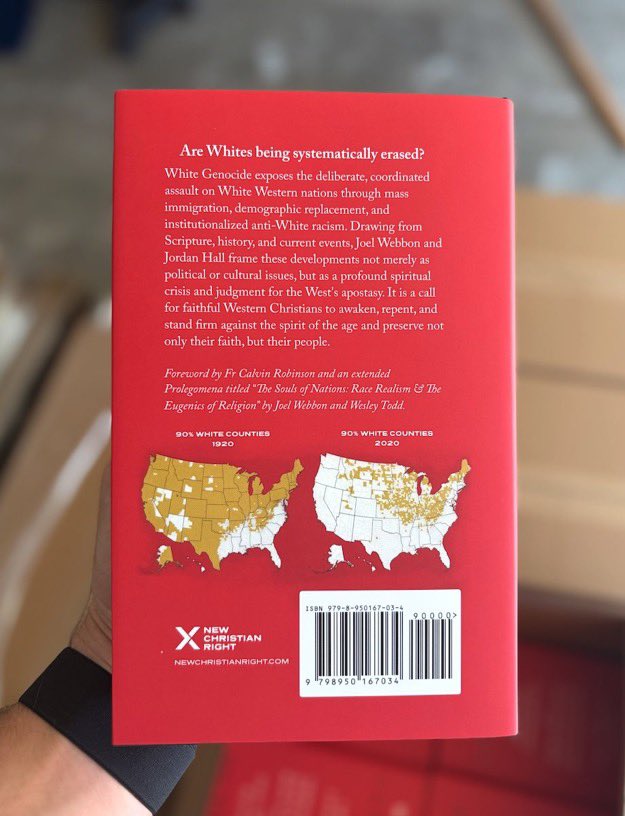 JoelWebbon's tweet photo. Global population of Whites fell from 33% to 13%.

Joe Biden acknowledges “White Replacement”.

So let’s call it what it is - “White Genocide”.

Genocide: the intent to destroy, in whole or in part, a national, ethnical, racial or religious group.

Available NOW on Amazon. https://t.co/DFMoBLCK9y