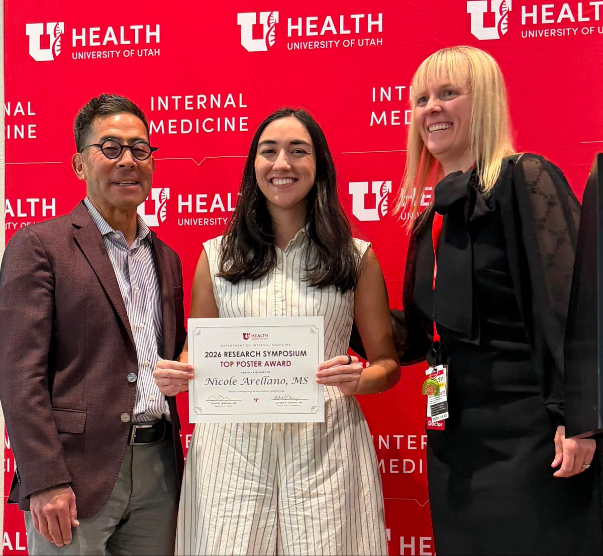 nsarellano9's tweet photo. Honored to receive a poster award at the DOIM Research Symposium! @UofUInternalMed @UofUHealth https://t.co/uBBTjCcdDT