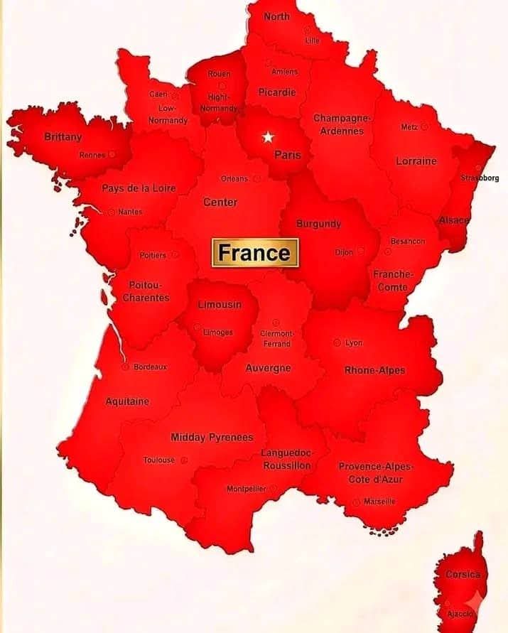 emmanutapsoba's tweet photo. La carte actuelle de la #France🇨🇵

L'#AES🇧🇫🇲🇱🇳🇪 recommande plus de vigilances à ses ressortissants sur le territoire français et appelle la junte française de la retenue https://t.co/kgsqx7KUjq
