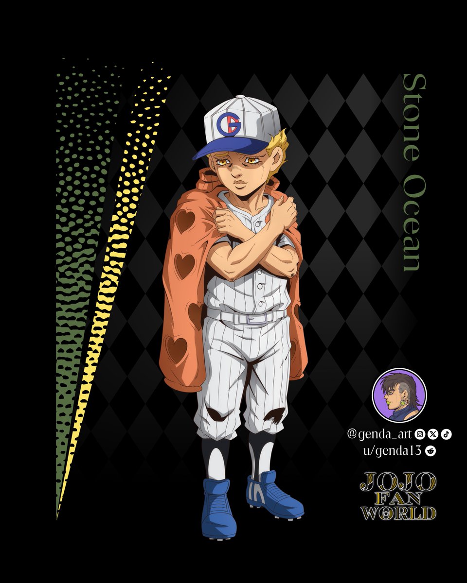 jojofanworld's tweet photo. 🦋 Part 6: Stone Ocean
Breaking free from the thread of fate. A tribute to final act of the main universe Joestars. ⛓️🌊

Character: [Emporio Alnino]
Artist: [ @genda_art  ]

New posts every day at 7 PM CET | 1 PM EST | 10 AM PST 🕒 #jojofanworld https://t.co/pVHh2xyJQp