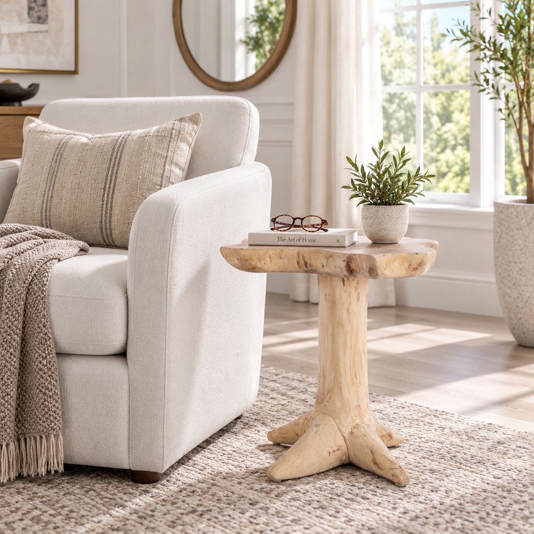 danieljdevries's tweet photo. Elevated Coastal is a trend to watch at Fall High Point Market 2026.

It is one of five big trends we are seeing this season. Think indigo and softened blues with warm woods, driftwood, teak and natural wovens, relaxed and organic but more sophisticated than the coastal of old. Find Sagebrook Home and Elevarre at High Point Market, October 16 to 21.

New in our showroom at High Point, Sagebrook Home pieces show it with a natural driftwood rounded wall mirror, a teak wood accent table, a blue and silver agate top drink table, and a blue striped round back chair. Artisanal texture, a quieter palette and nothing kitschy.

Our job is to make a new look easy to sell. Site-ready photography and styled room shots are provided with every piece, ready for your ecommerce site, omnichannel displays, social feeds and AI-powered shopping tools.

Where does coastal land in your assortment for next spring?

#WholesaleDecor #SagebrookHome