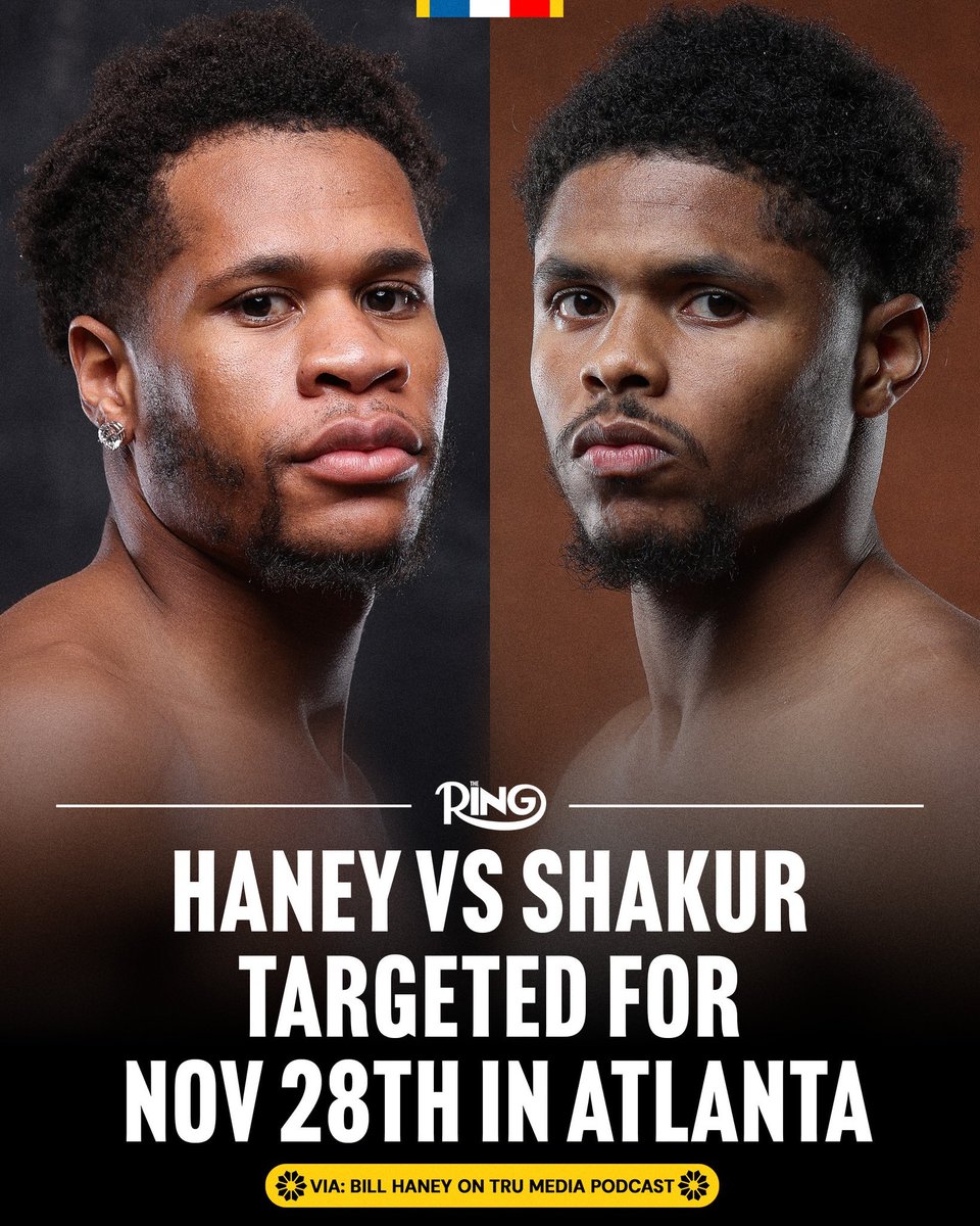 SamuraiiDoom's tweet photo. 🚨🥊MAJOR FIGHT NEWS🚨🥊
Devin Haney & Shakur Stevenson have agreed to fight at 145. Dana White has been helping get the fight made behind the scenes. According to @ringmagazine, the fight is aimed for November 28th in Atl, Georgia. #boxing #haneyshakur #theboxingcollective🥊🦅 https://t.co/cWOsHzvwEk