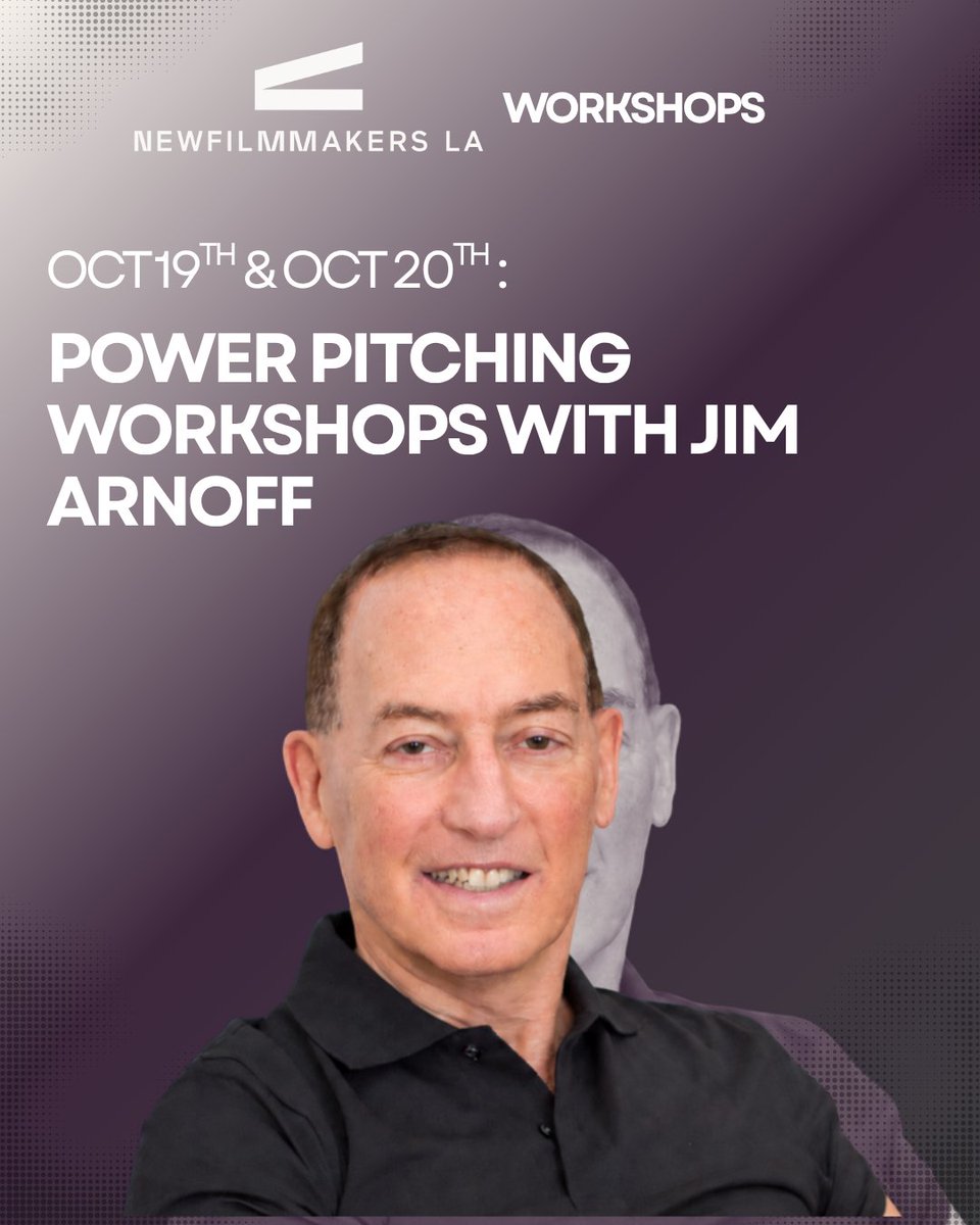 NFMLA's tweet photo. 🎤POWER PITCHING WORKSHOPS WITH JIM ARNOFF📣

WHEN: October 19th* @ 7:00PM PST & October 20th @ 10:00AM PST

Master the art of the pitch! On October 19th & 20th, entertainment career coach and talent agent consultant, Jim Arnoff, will be hosting an interactive workshop built around live feedback. Learn exactly how to read the room, handle questions, and elevate your sizzle reels or scripted series ideas. Click the link below to secure your tickets!!

*Limited availability on October 19th

🎟️: https://t.co/cf8DFbcfmp