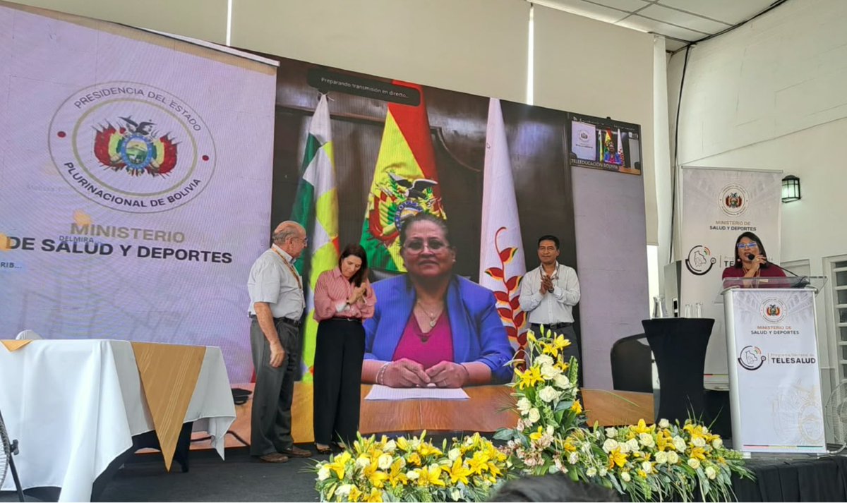 SaludDeportesBo's tweet photo. 🌎Concluyó en Cochabamba el VI Congreso Científico Internacional de #Telesalud, organizado por el Ministerio de Salud y Deportes, con delegaciones de #Brasil, #Perú, #Colombia, #Italia, #Kenia, #Panamá, #Venezuela, #Ecuador y #Argentina. https://t.co/neIdqO6oEB