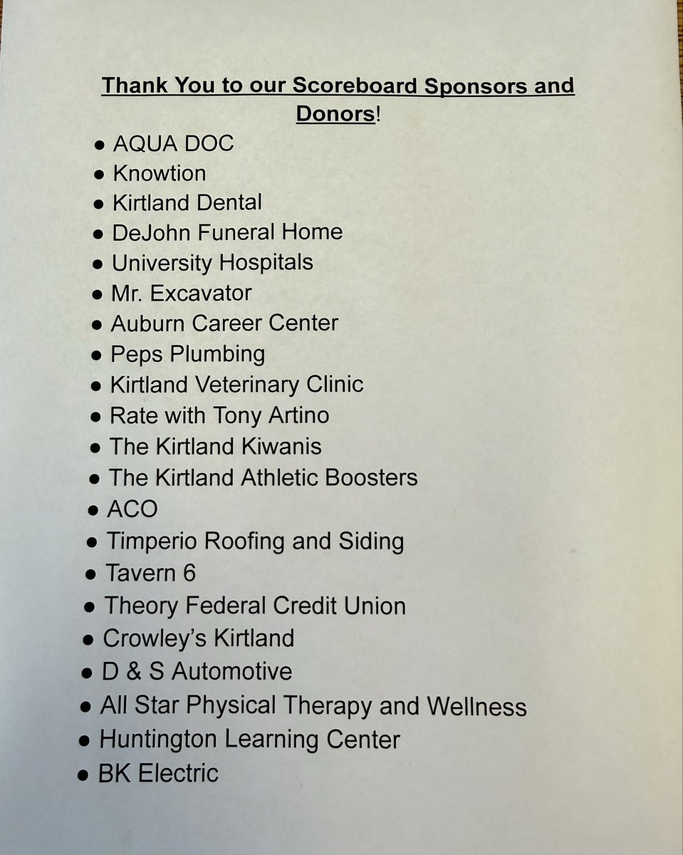 KLSDSupt's tweet photo. Thank you to our sponsors! #hornetpride https://t.co/bMxHbBkNWx