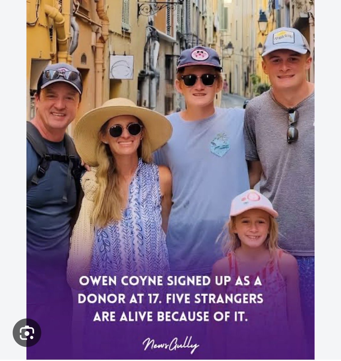 OwenCoyne2027's tweet photo. Owen was never one to bring much attention to himself, but as his shattered mom, I want it to be known that Owen, at the age of 17, saved **5** lives by donating his organs after his passing. 

Months prior to his death last week, when he received his driver's license, Owen made the selfless decision to register as an organ donor. Following his passing, six of his organs were donated to save the lives of five people ranging in age from their 30s to 60s. After the transplants, one of the doctors told my husband that Owen's heart was remarkably strong—measuring "two and a half times stronger than the typical heart".  Owen’s  incredible final gift extended the lives of five strangers, potentially by decades! 

I share this info, not only as a proud mom but with the hope that Owen’s story will encourage other young people- especially young and healthy athletes, to register as organ donors. 

Owen was a true gift in life, and he left this world a HERO  by providing the gift of life to 5 others.  In the coming weeks, I will continue to share Owen’s
story to raise awareness, with the goal
of increasing organ donor registration rates among young people.  Stay tuned… Owen, I love you, I miss you terribly, and I will not let your death be in vain! ❤️

https://t.co/c7XJtpmEAm

#doitforOC #allforOC #organdonation #donatelife
 @newenglanddonorservices
@owencoyne2027
@donatelifeamerica

https://t.co/VsBYLO1q2d…