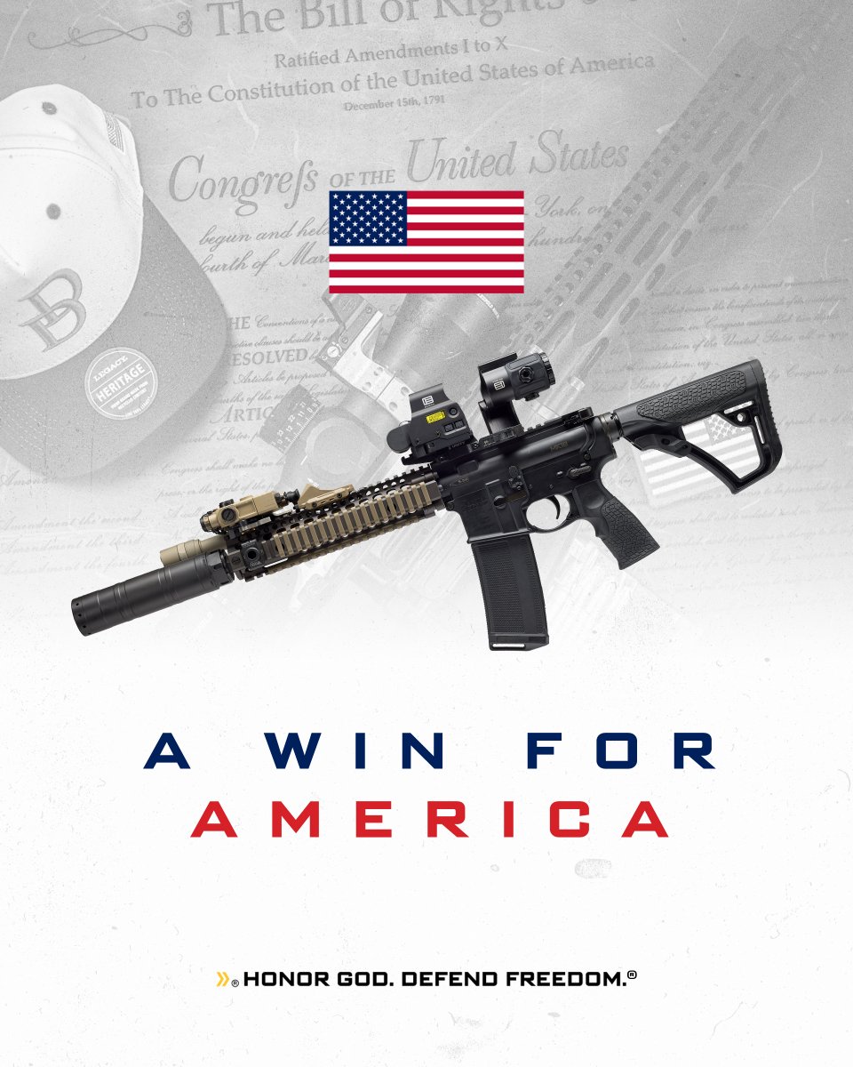 DanielDefense's tweet photo. We love this for America, part two! As of today, ATF no longer requires federal approval or registration for suppressors, SBRs, SBSs and AOWs.

Congress zeroed the tax. The courts ruled. The DOJ let it stand. Today it's official. https://t.co/H0e57fByxG