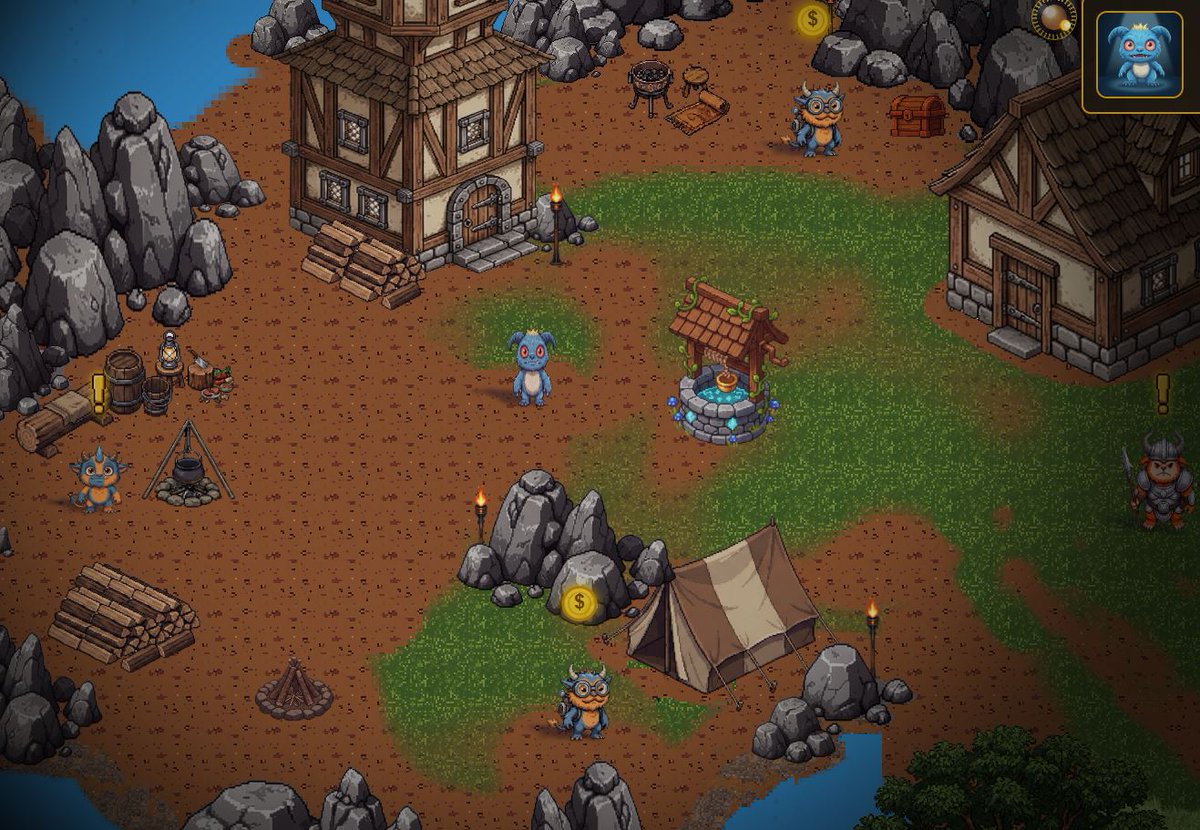 _Wild_Creative_'s tweet photo. Little Monsters Realm is a top-down pixel art RPG with turn-based combat, loot, and quests. Colorful chibi monsters exploring a fantasy world right in your browser. Closed alpha: send your email at https://t.co/LRNFKZGXBR to request a key (keys go out over time). Join us: https://t.co/TCHUfAQFKE
