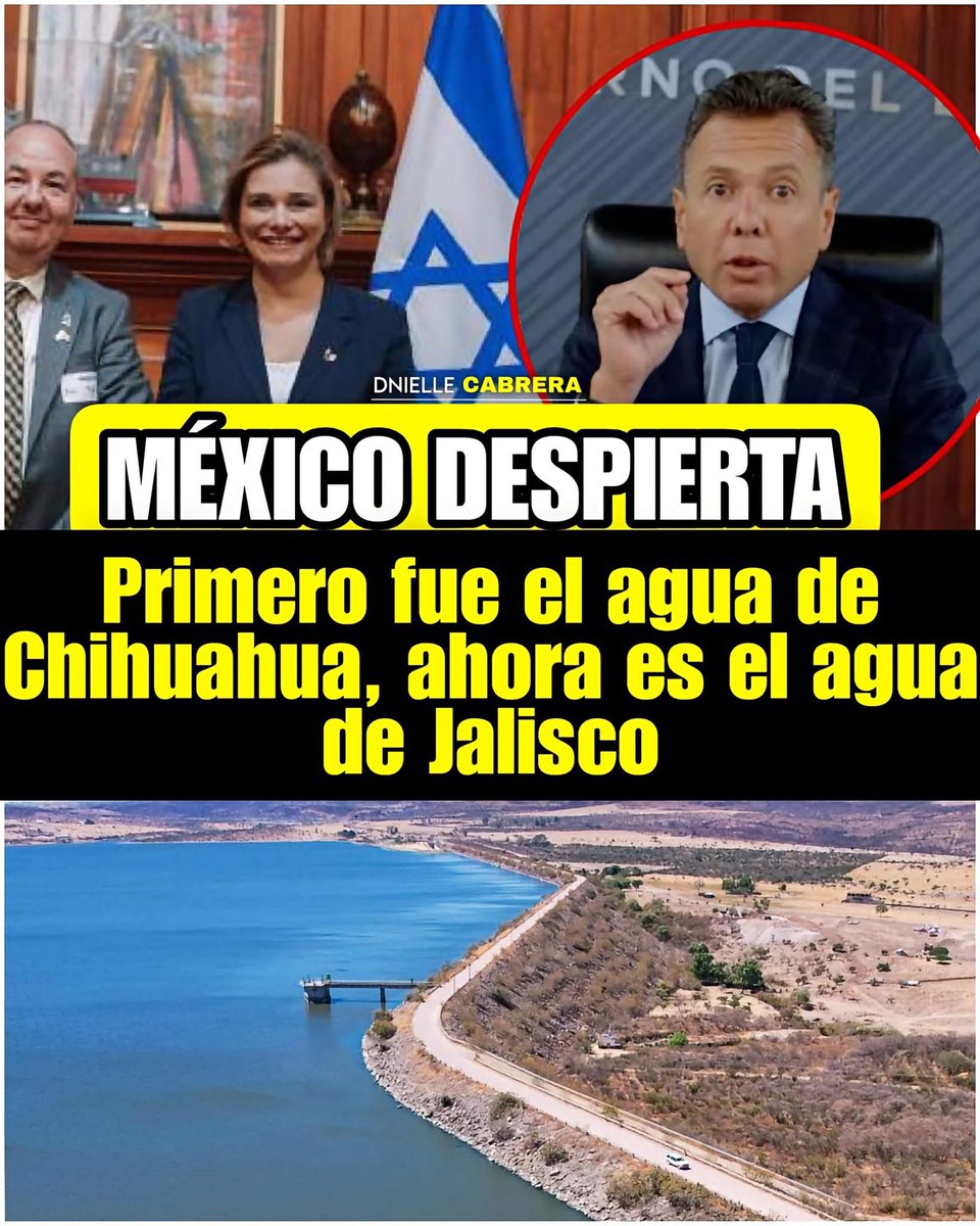 DnielleCabrera's tweet photo. 🚨 MÉXICO DESPIERTA, NUESTRA AGUA ESTÁ EN PELIGRO

En Chihuahua se firmó en secreto el 23 de febrero de 2023 un plan de “cooperación” con la agencia israelí Mashav, con vigencia hasta 2027, para transferir tecnología de uso eficiente del agua.

En Jalisco, Lemus envió al Congreso una iniciativa para que una empresa construya, mantenga y opere el acueducto de 42 kilómetros.

Gobiernos de oposición están abriéndole a puerta a que empresas extranjeras “especializadas” en agua puedan tener más y más poder sobre el agua que nos pertenece.