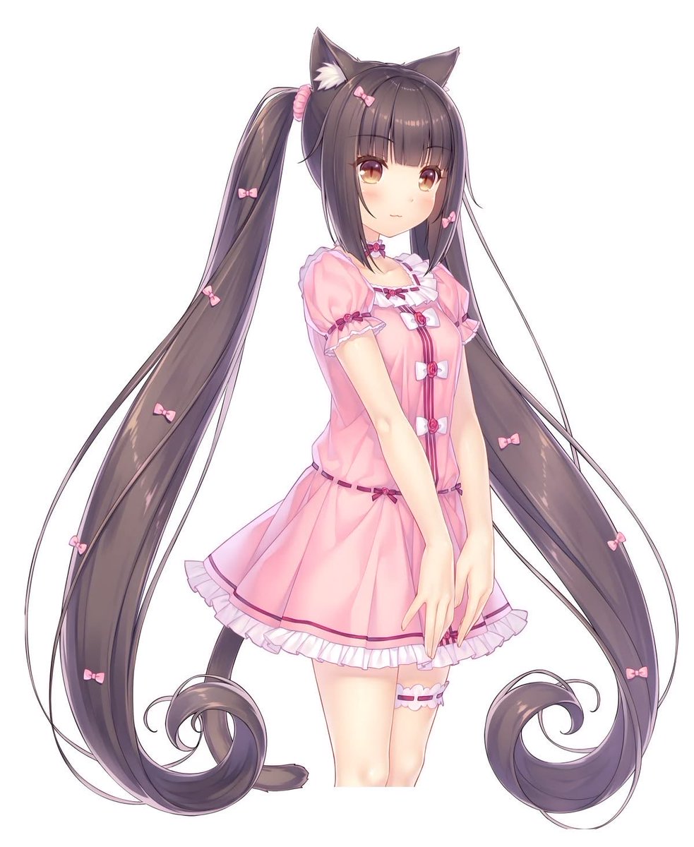 sstrawberriep's tweet photo. i need Sayori to make Chocola figures in these outfits https://t.co/LsOqJn0xqB