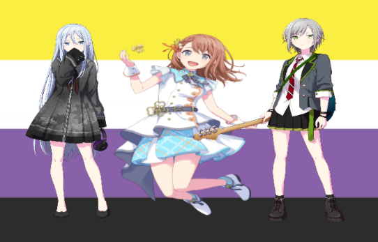 princehanasato's tweet photo. i made a nonbinary flag with my oshis because i wanted to https://t.co/zgzi2J4s9m