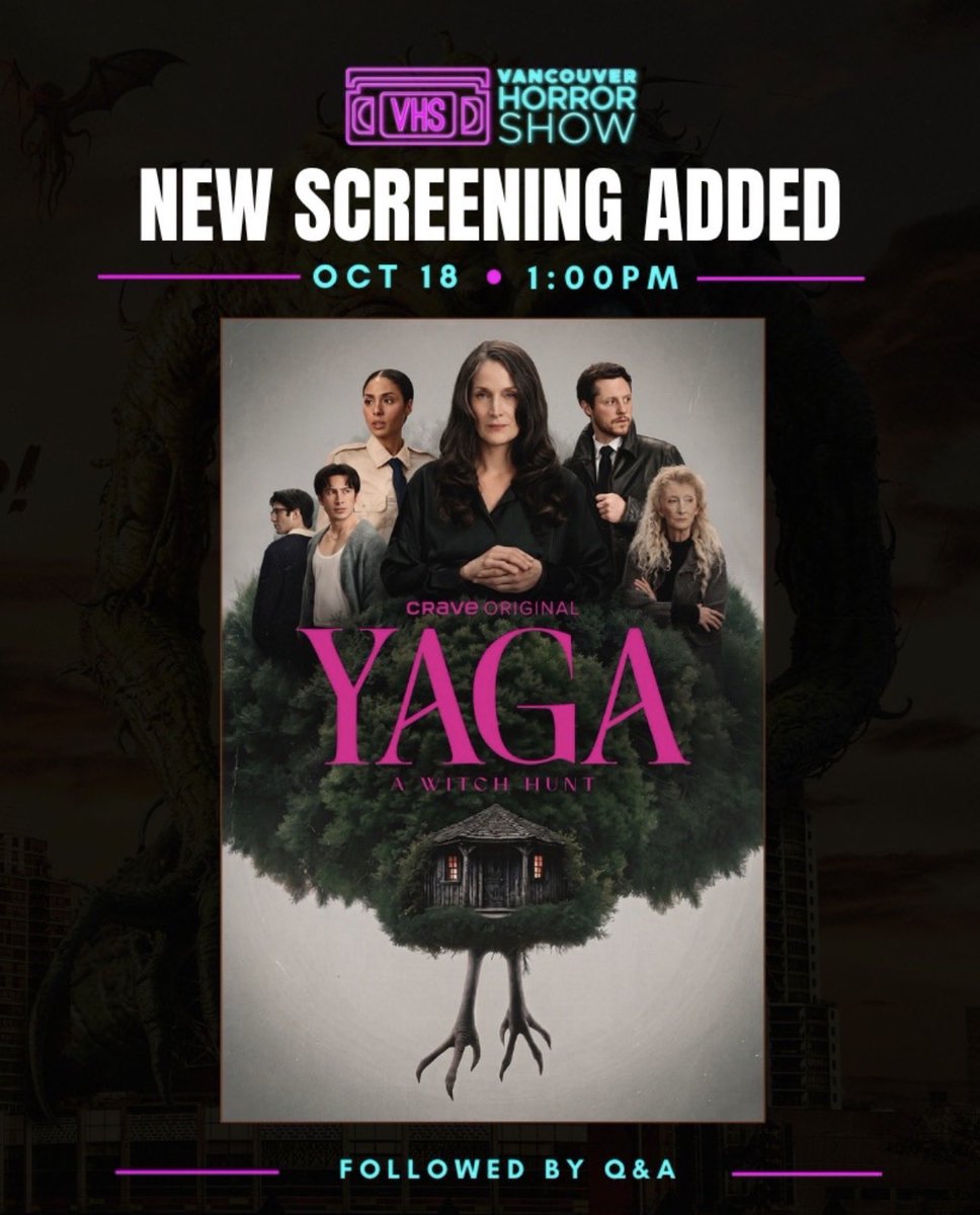 yagaupdates's tweet photo. Vancouver Horror Show has added a second screening of the the first two episodes of YAGA on October 18th after the first one sold out due to overwhelming public demand! 😭🩷

order tickets here: https://t.co/zAScMe0Lpz? https://t.co/YesrXMFhhN