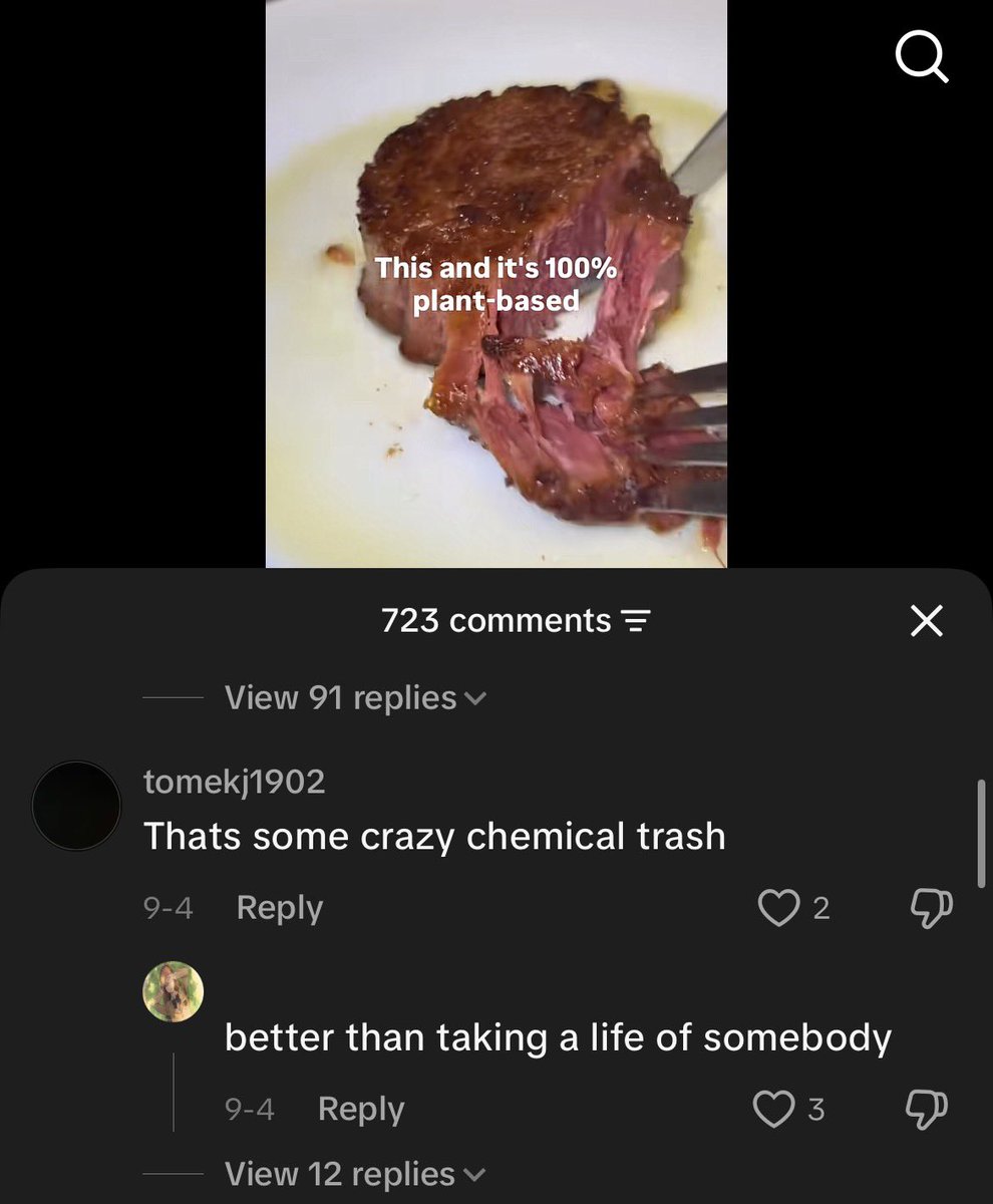 drilldancee's tweet photo. Vegans are dumb and hilarious https://t.co/lXfmmLgNpp