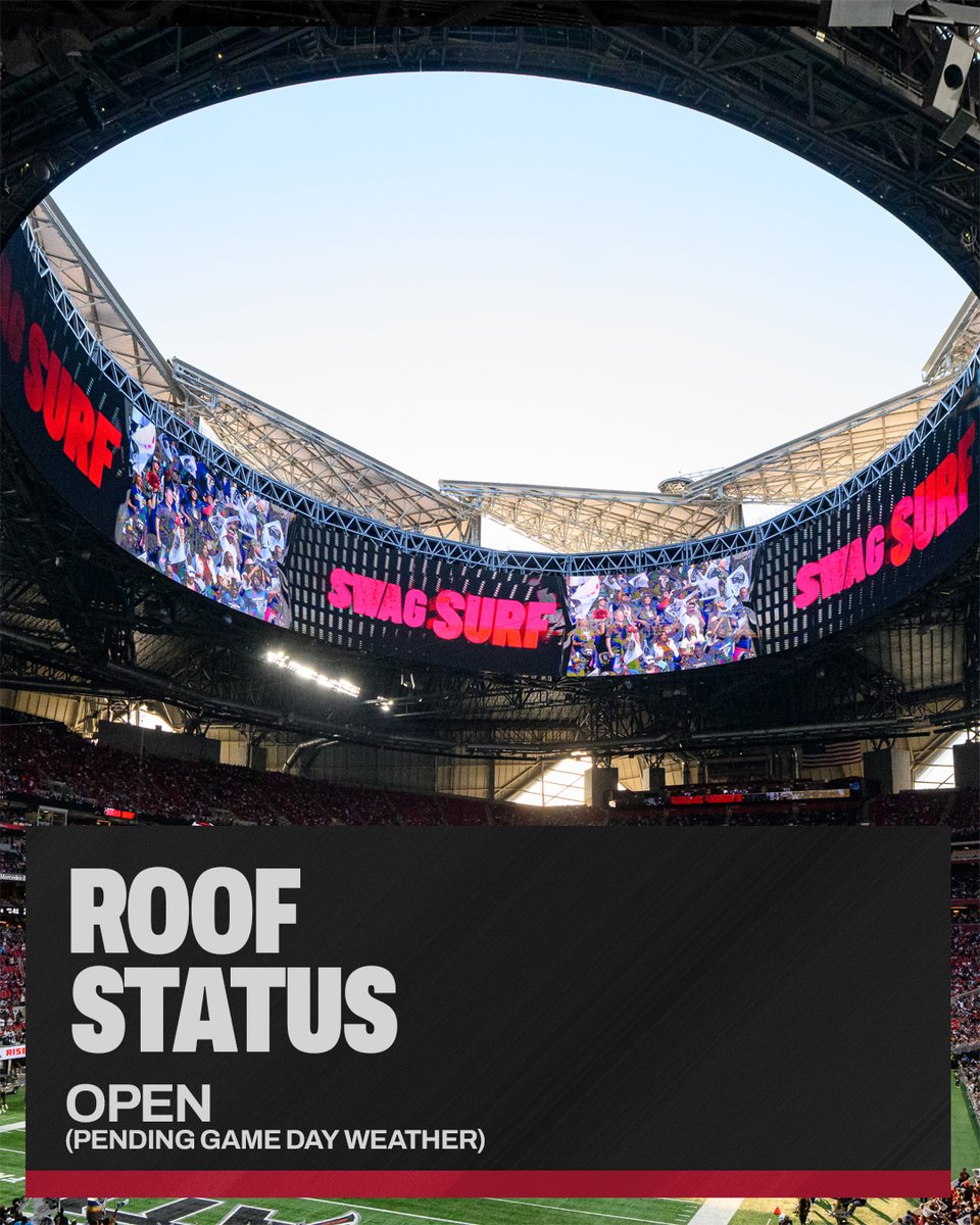 MBStadium's tweet photo. Everything you need to know ahead of Sunday's @AtlantaFalcons game!

Red Out. Roof Open. Sunday Night Football. https://t.co/fwHbz6tUPl
