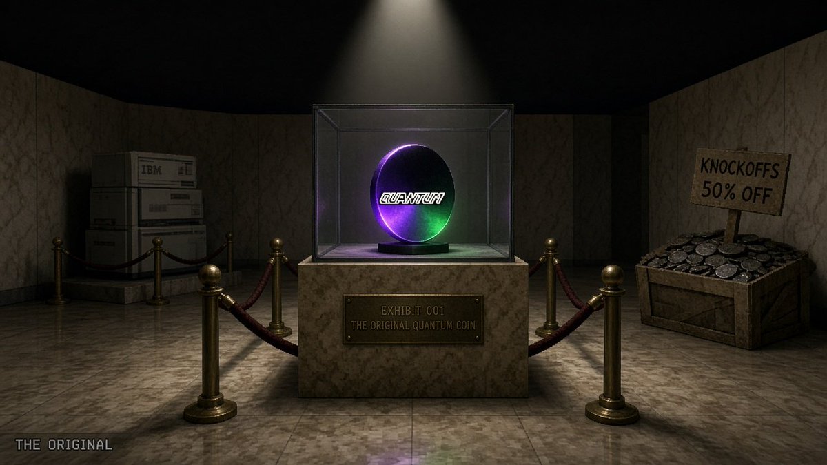 QuantumCoin_sol's tweet photo. Let's put this in perspective.

Someone had to be first. First to take a real quantum computer, run a real job on IBM's quantum cloud, and let the measurement itself birth a token, named Quantum. 

QuantumCoin.

Not a gimmick, not a facade, the actual true birth of the true QuantumCoin. 

Anyone could have run the protocol. Only one token gets to be the quantum coin, born in a quantum machine and named for it. That's us.

64 qubits on an IBM quantum chip decided the $QUANTUM address. The proof is public, and the name is taken.

You can copy a ticker. You can't copy being first.

You can never replicate this narrative.