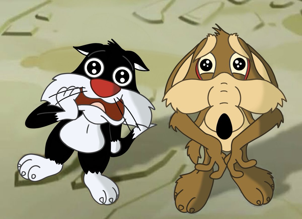KaryMichelleV13's tweet photo. Unos curis que hice de estos dos que sufren a cada rato🥺🥺
#looneytunes #wilecoyote #silvestre https://t.co/iGaWcNxTKL