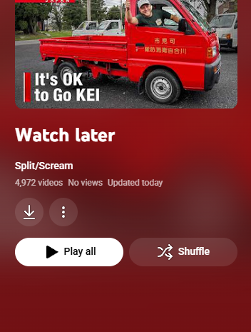 SplitScream's tweet photo. "Weird
 I hit the limit on watch later and can't add anymore
I wonder how many I Ha---" https://t.co/Qi67LEE2Rr