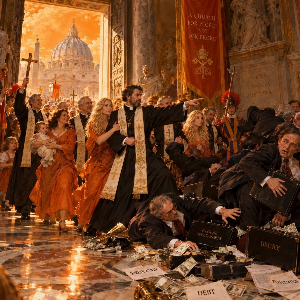 memeorium's tweet photo. And Catholics should own shares in the Vatican bank with a percentage set aside for humanity. https://t.co/7tnH6CIEPA
