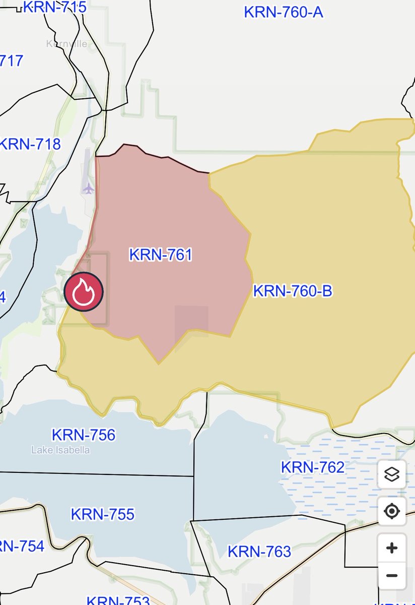 kerncountyfire's tweet photo. #VegetationFire #CyrusFire #EvacuationWarning

📍 KERNVILLE, Calif.,

⚠️ The following zones are under an Evacuation WARNING: KRN-760-B

PREPARE to leave, there is a wildfire threat in your area.

Please click the link for map and zone specific info.

Genasys Link: https://t.co/brxGRG8am7