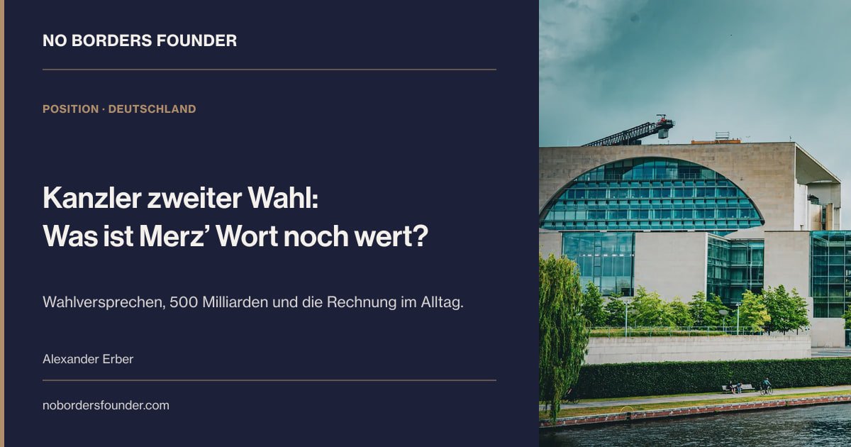 AlexanderErber's tweet photo. Friedrich Merz 2026: Was wurde aus seinen Wahlversprechen?

Merz an seinen eigenen Worten gemessen: Schulden, Stromsteuer und der Alltag von Unternehmern und Familien. 

Alexander Erbers persönliche Bilanz mit Quellen. 
https://t.co/ni7Nt1gHQn https://t.co/PaqY2DtTZb