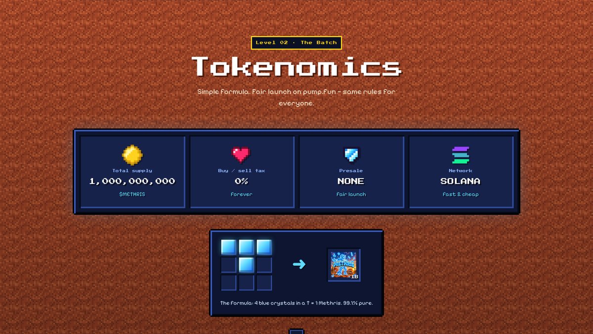MethrisSolana's tweet photo. we kept the formula simple, 1B supply, 0% tax and a fair launch on https://t.co/Ywel1K8Tbh with no presale. https://t.co/n5K7uL1OnD