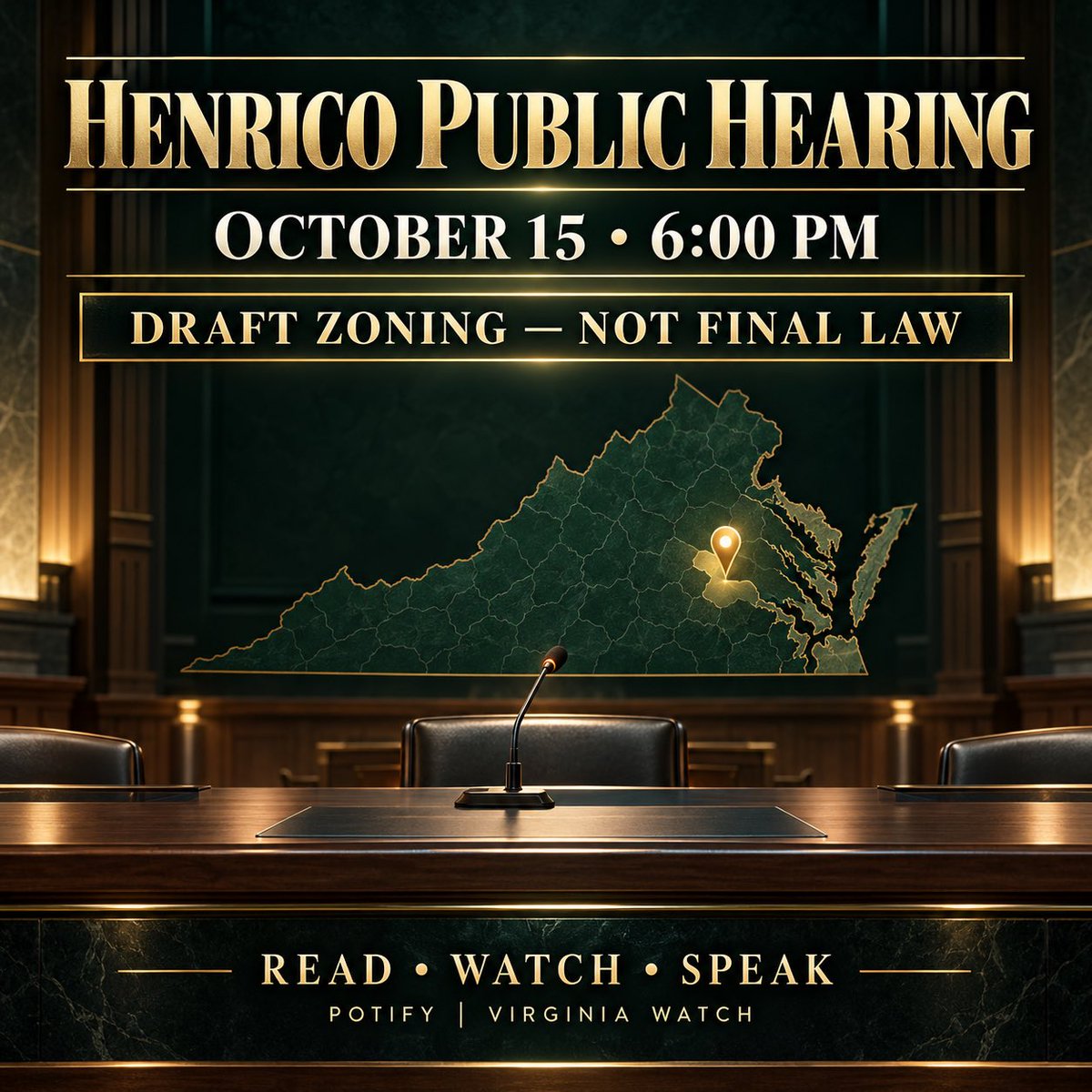potify_project's tweet photo. Henrico’s cannabis zoning conversation reaches a public hearing Oct. 15 at 6 PM.

The draft—not final law—would set local rules for marijuana retailers and microbusinesses. Residents can watch or speak remotely.

Read it before the hearing. https://t.co/S7XLalYFEX