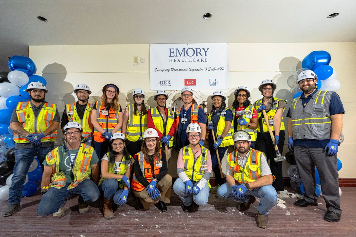 DPRConstruction's tweet photo. We recently celebrated the start of the Emory University Midtown Hospital Emergency Department and EmPATH Behavioral Health Expansion with a wall-breaking ceremony. Our team is excited to get started and look forward to sharing progress as this project takes shape!🎉 https://t.co/BDjWQWoF3e