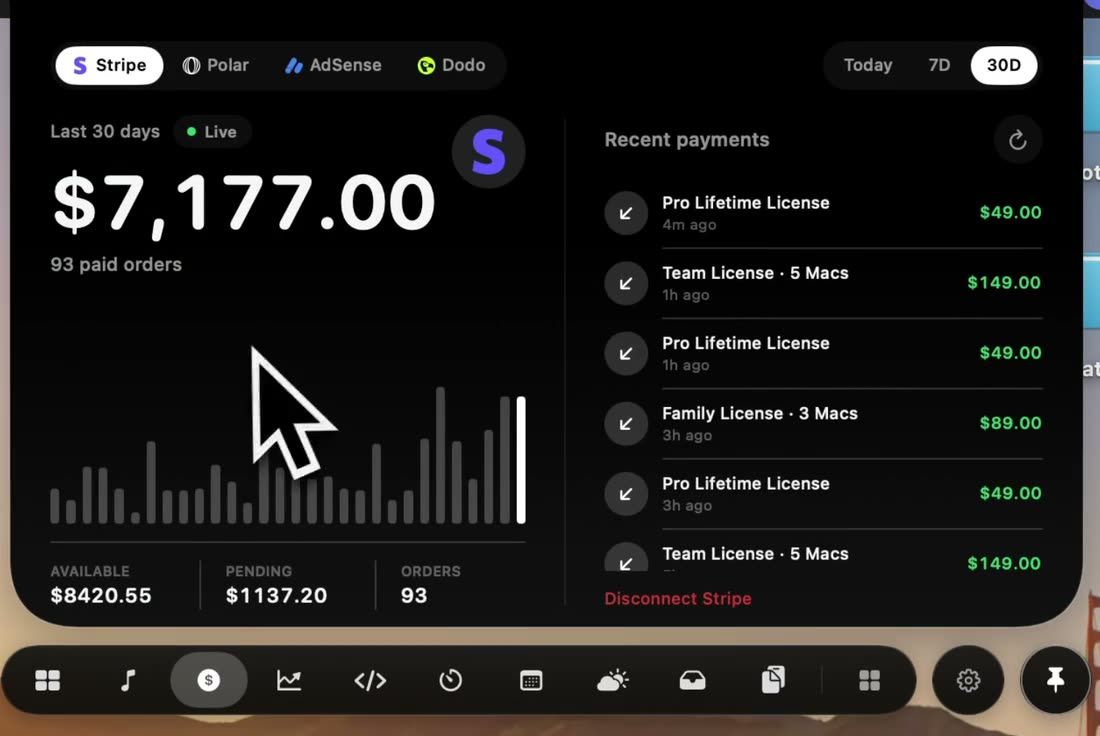 tejastelkar9's tweet photo. Subscription fatigue is real. Why pay $15/year for a Mac utility?

NotchPop 1.1.8:
- 100% native Swift
- 0 subscriptions, $3.99 lifetime
- 7-day trial

Our most stable build yet, crossing $90 in 10 days within launch.

Get yours now:
https://t.co/KNjikshahU https://t.co/376UQJtdSQ