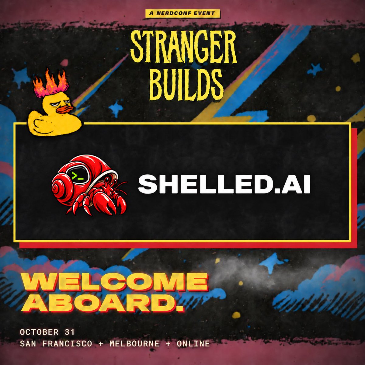 nerdconf_ar's tweet photo. ONE WILD IDEA. A WHOLE AI CREW.

https://t.co/OwJYTKmpF4 is joining Stranger Builds! 🚨 AI agents to help you plan, code, test &amp; bring your Halloween hack to life. ⚡

IT’S ALIIIIVE!! 🧪🔥 👇
https://t.co/QgHPUpOh0H

Thanks for trusting us @ASILab 🔥 https://t.co/ImzApKJlnW