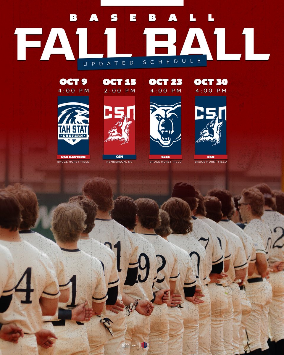 UtahTech_BASE's tweet photo. Updated Fall Ball Schedule ‼️🗓️

#UtahTechIsHere | #MWbsb https://t.co/YcHledgVZg
