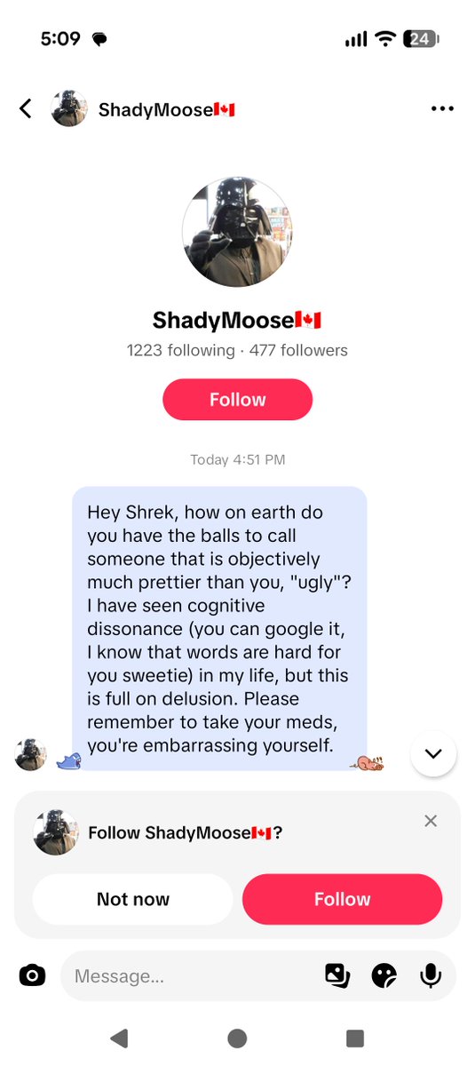 Ashquig7844's tweet photo. Welcome to the tolerant left! Tiktok is a riot, full of leftist assholes. For record, I called a woman who was saying horrible things, an ugly person. https://t.co/aht1K8lxGc