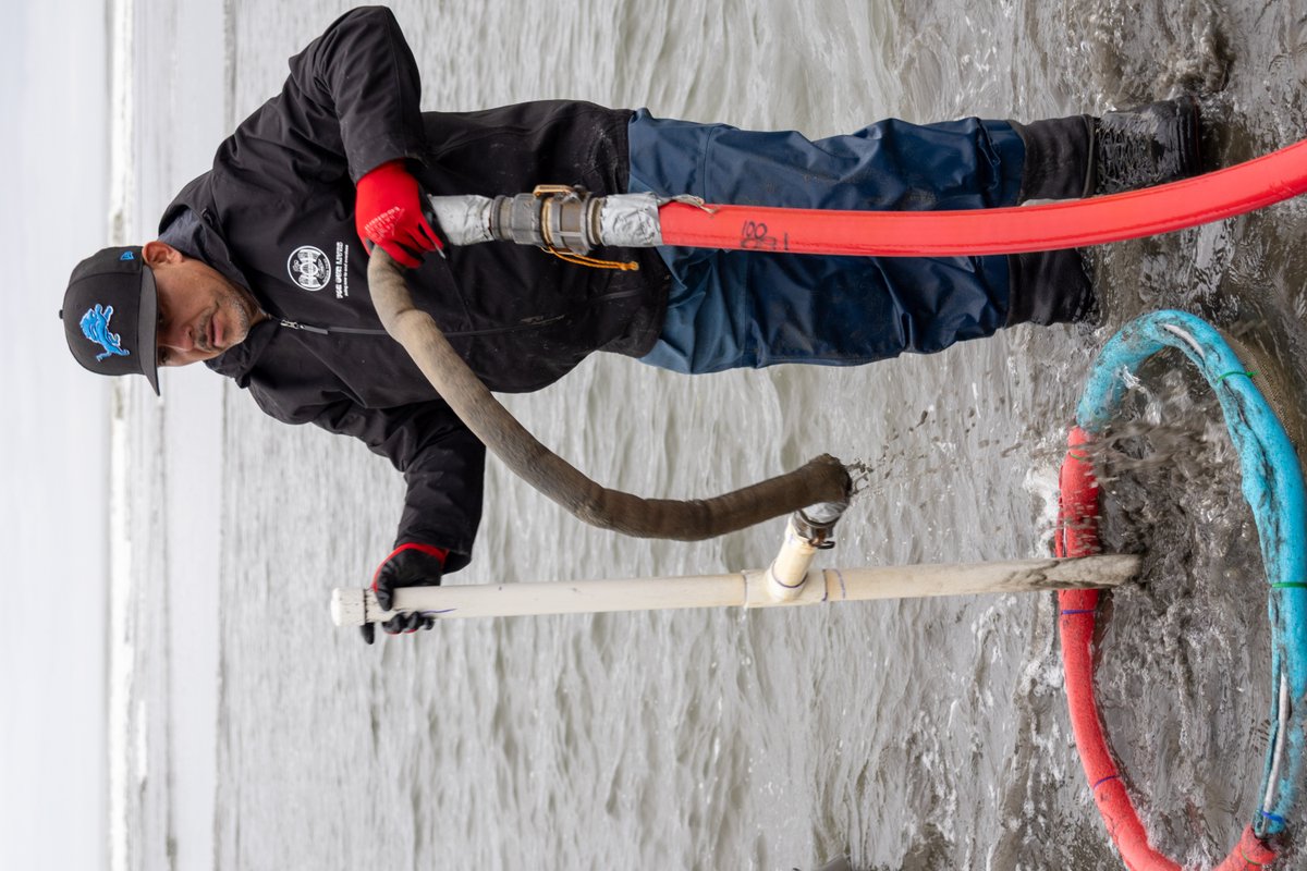 nwtreatytribes's tweet photo. Quinault Indian Nation and Hoh Tribe fisheries staff liquefy portions of sand on Kalaloch Beach for Quinault's annual razor clam survey this year. Staff count and measure any clams that float to the surface, the process used to calculate the clam season's total allowable catch. https://t.co/WjERspvWeP