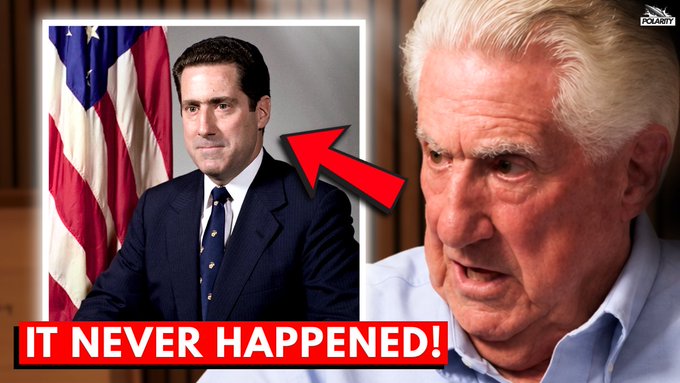A YouTube thumbnail from PCARITY featuring Mike Wallace with text 'IT NEVER HAPPENED!' and an arrow pointing to a photo of Hunter Biden in front of an American flag.