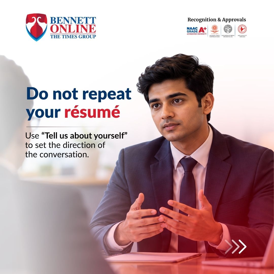 bennettcdoe's tweet photo. Your interview begins before your first answer.

The first 30 seconds can say a lot about your confidence, preparation and clarity.

Read on https://t.co/9MYpJg3F1U

#BennettOnline #InterviewSkills #CareerReadiness #JobInterview #CommunicationSkills #StudentSuccess https://t.co/bIaO8XUYem