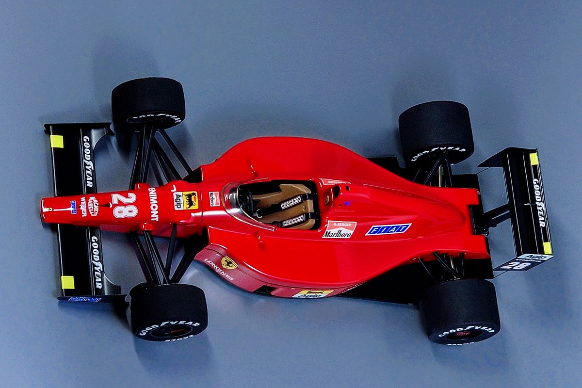 QJXF615IF1h52kS's tweet photo. ＃フェラーリF189
#タミヤ
完成しました
ウイング翼端板など薄いところは極力薄く仕上げ、カウルの合わせも調整してクローズドで組みました
クリアーの塗り加減を気にしながらF1らしくシャープな仕上がりを目指しました

Scuderia Ferrari
28 G.ベルガー https://t.co/zGtb7MkVEZ