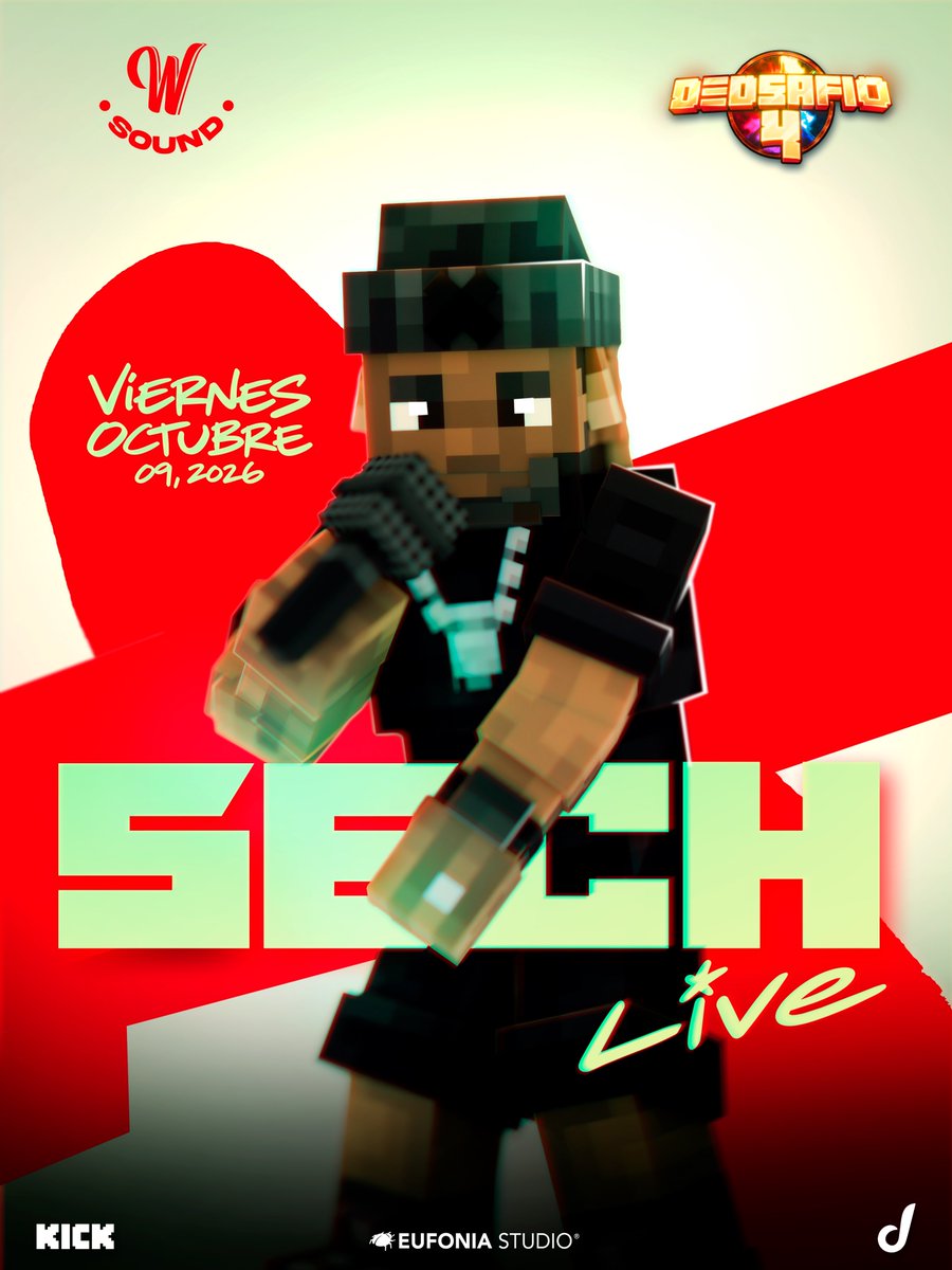 dedsafio's tweet photo. ¡@SECHOMUSIC LLEGA AL DEDsafio Minecraft 4! 

Un concierto COMPLETAMENTE EN VIVO, solo para el DEDsafio 

Hoy 9 de Octubre 5 PM hora CDMX

Gracias WSounds y @WestCOL por hacerlo realidad https://t.co/MVCHQkWwdB