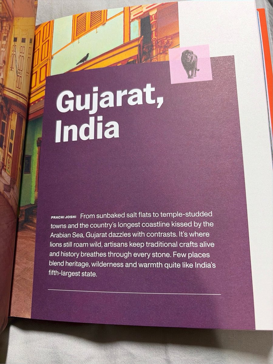 BasuAshis's tweet photo. I generally don’t purchase travel books but this one from @lonelyplanet caught my eye! It’s a comprehensive guide, and I strongly recommend buying a copy.

To my surprise the chapter on Gujarat, India is written by @DelishDirection who describes Gujarat as a place worth visiting. https://t.co/03f5QmyGY0