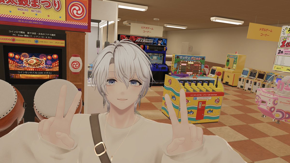 Rin_016a's tweet photo. ショッピングモールの中にありそうな
ゲームコーナー🎮
色んなメダルゲームとか太達、スロット、プリクラとか遊べるワールド✨
ここまで実際に遊べるワールドは見たこと無い！
個人的にタイムクライシスみたいなゲームが遊べるのに感動した😆
world: 放課後ゲーセンver0․12（WIP） https://t.co/JnWFJhBzKI