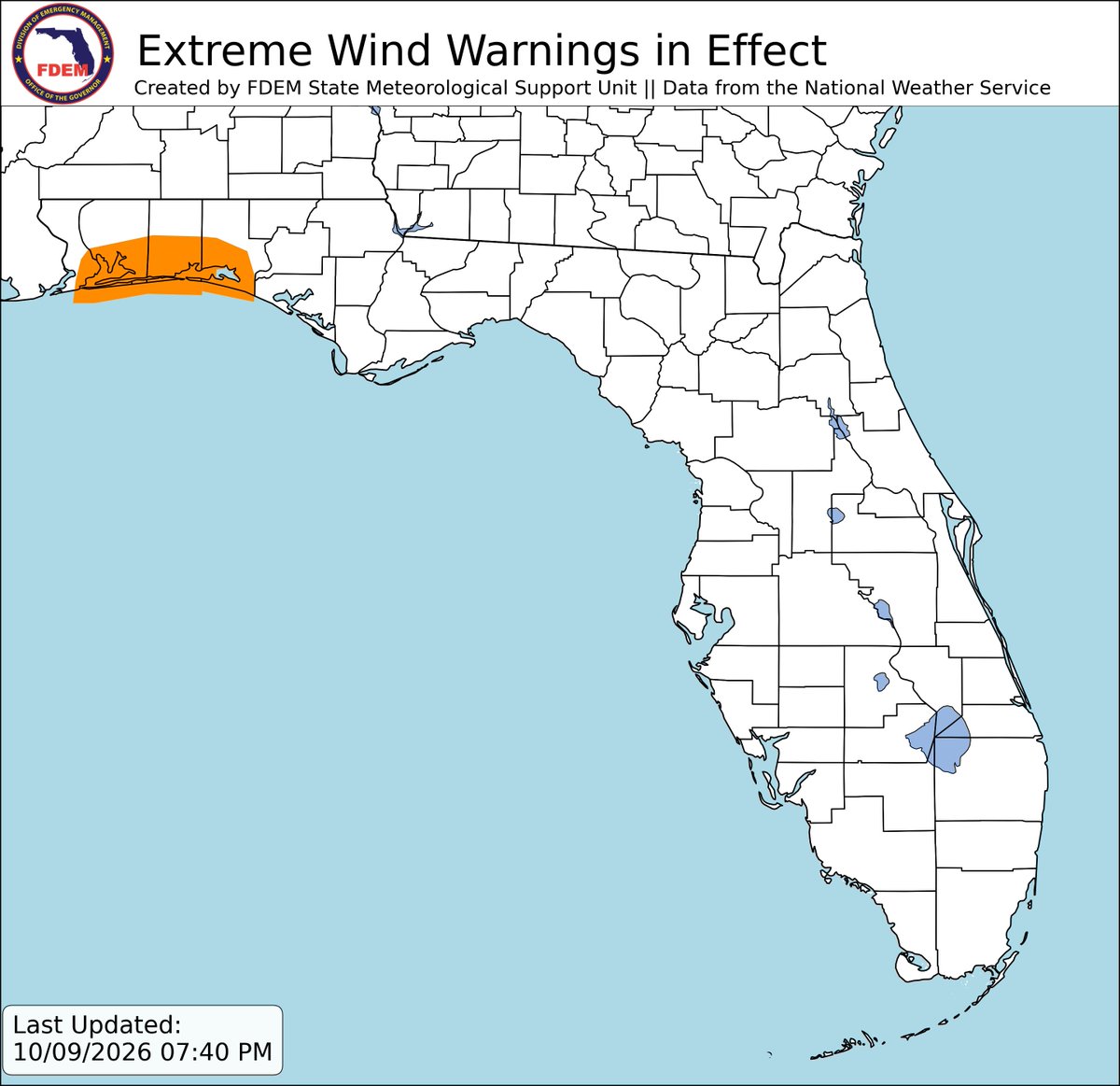 FLSERT's tweet photo. 🚨 10/9, 7:30PM: The eyewall of Hurricane #Isaias is moving onshore now in the western Panhandle, bringing with it major hurricane force winds of 115 mph.

Treat these imminent extreme winds as if they were a tornado! ⚠️

Residents are urged to take cover NOW:
▪️ Shelter in a reinforced interior room
▪️Avoid all windows
▪️Stay inside until officials say conditions are safe 

🔊 Keep your phone on, enable emergency alerts & act immediately if a warning is issued!