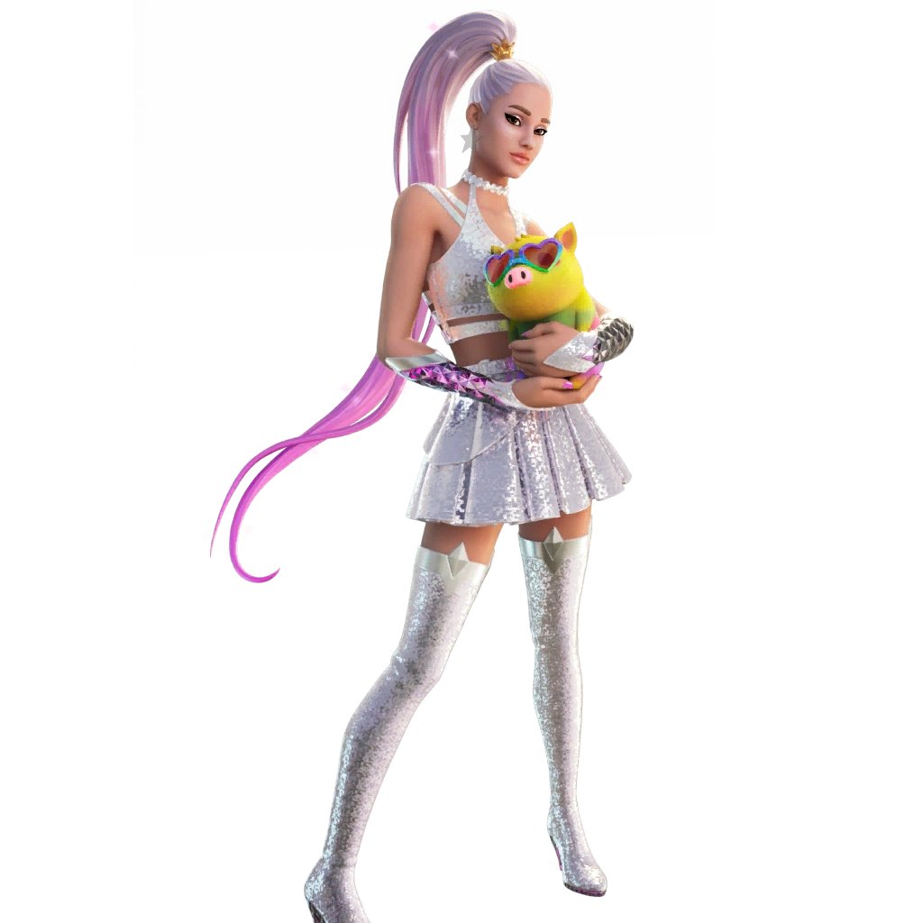 aixyno's tweet photo. I really wish we got the brown ponytail + the pink jacket for Ariana Grande's Fortnite skin, I'd do anything for a new one https://t.co/u0Gng0KUvl