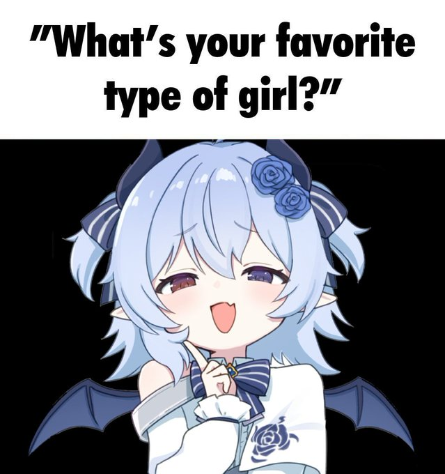 elyramoonvt's tweet photo. What's your favorite type of girl?💙

Your turn don't be shy!

#VTuber #VTuberMemes #AnimeGirl #SmallVTuber #GamingCommunity https://t.co/25gqhPfdSS