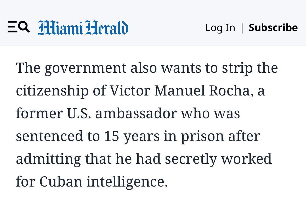 emiliotgonzalez's tweet photo. Victor Manuel Rocha was an intelligence agent for State Sponsor of Terrorism bankrupt communist #Cuba for over 40 years.

An admitted traitor and spy, the most consequential spy since Benedict Arnold.

Endangered American lives. Gifted a 15 year sentence. Denaturalize &amp; deport. https://t.co/A4loaY9ZB3