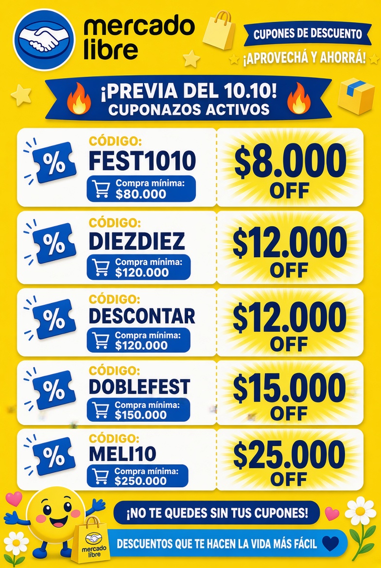OfertasArgCupon's tweet photo. 🚨 Resumen de la noche de Cupones exclusivos del día!!! 🚨
Te comparto los cupones de hoy - viernes 9 de octubre 

Activalos acá: https://t.co/KzS5ItFVaf

#Argentina #cupon #descuentos #ofertas #promocion https://t.co/F097yaxULk